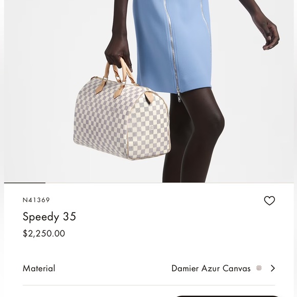 SOLD - mint 2011 Louis VUITTON 35 SPEEDY DAMIER AZUR - Picture 13 of 14